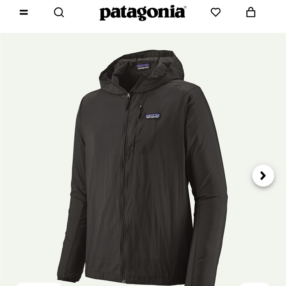 Patagonia Houdini Windbreaker Running Jacket Size Large Black 24142